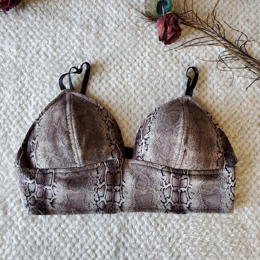 Snake‎ Print Bustier
